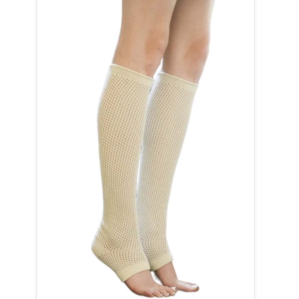 Dance style socks leg warmer light beige, new in packaging